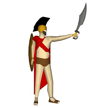 古代士兵将士SketchUp草图3d人物模型下载 (3)