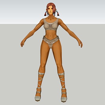 精细女性人物SketchUp草图3d人物模型下载 (10)