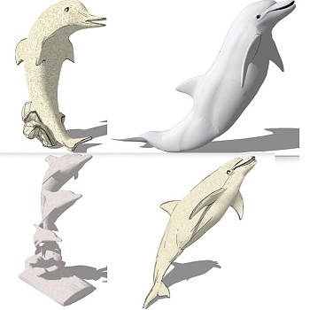 海洋馆海豚雕塑