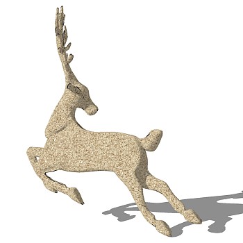 鹿麋鹿动物雕塑抽象雕塑 (9)