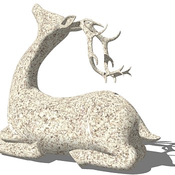 鹿麋鹿动物雕塑抽象雕塑 (7)