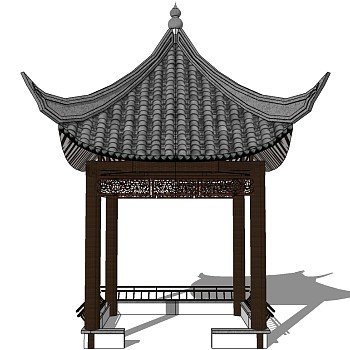 中式古建凉亭 (10)