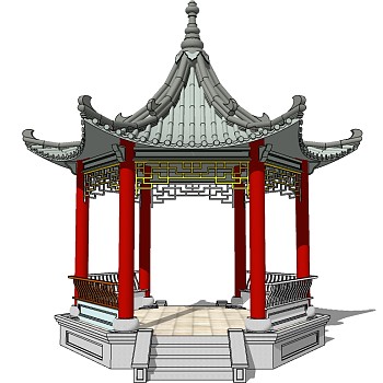 中式古建凉亭 (32)