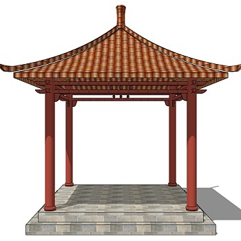 中式古建凉亭 (40)