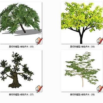 景观树模型-绿色乔木