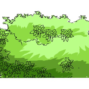 室外园林2d景观树sketchup草图模型下载草丛