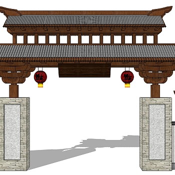 中式建筑牌楼斗拱 (3)