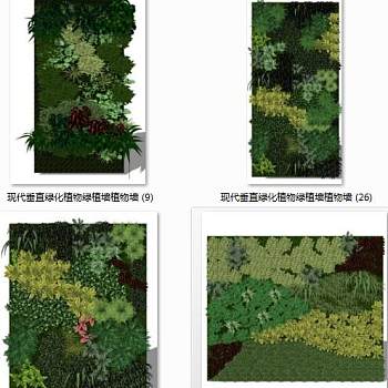 现代垂直绿化植物绿植墙植物墙4