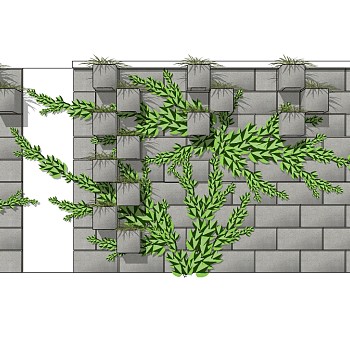 现代垂直绿化植物绿植墙植物墙 (52)