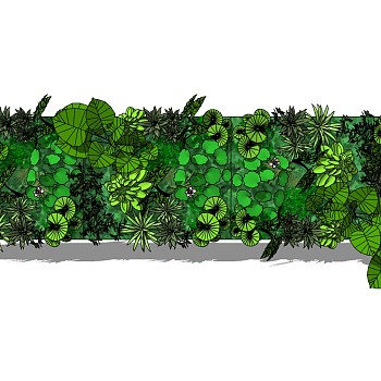 现代垂直绿化植物绿植墙植物墙 (48)
