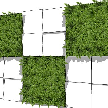 现代垂直绿化植物绿植墙植物墙 (36)