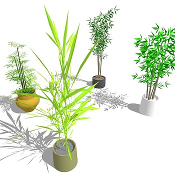 景观竹子植物模型sketchup草图模型下载 (2)