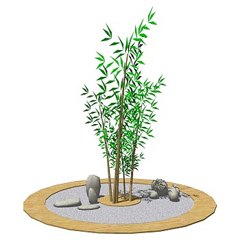 景观竹子植物模型sketchup草图模型下载 (4)