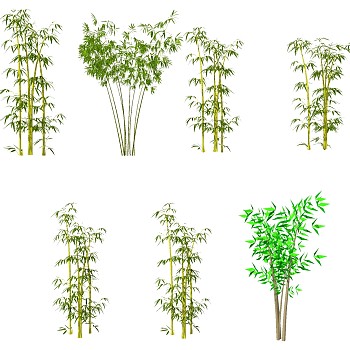 景观竹子植物模型sketchup草图模型下载 (10)