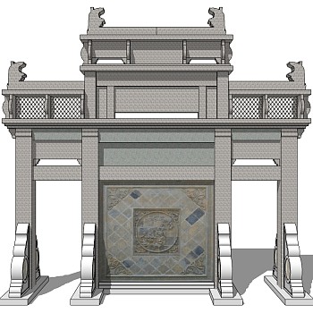 中式古建牌坊牌楼 (57)