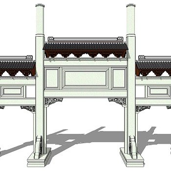 中式古建牌坊牌楼 (11)