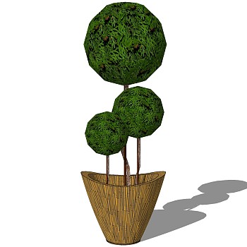 室外园林景观盆景盆栽sketchup草图模型下载盆栽 (56)