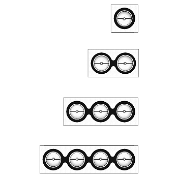 3现代简约筒灯射灯组合sketchup草图模型下载