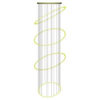 17现代轻奢简欧式大堂楼梯间大型螺旋形状金属水晶吊灯吸顶灯SketchUp草图模型下载