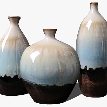 新中式现代陶瓷花瓶摆件su草图模型下载 (14)