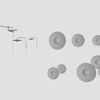 5现代简约圆球形壁灯餐厅楼梯创意个性时尚壁灯sketchup草图模型下载