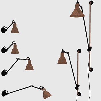 10工业风壁灯灯罩sketchup草图模型下载