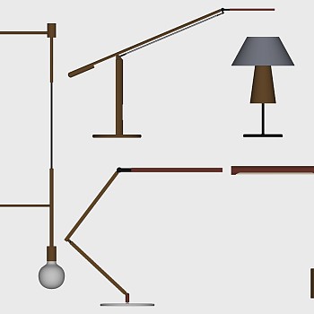 28北欧现代台灯吊灯SketchUp草图模型下载
