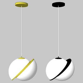 20现代灯泡吊灯SketchUp草图模型下载