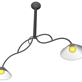 1现代金属 吊灯SketchUp草图模型下载