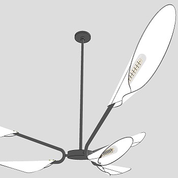 11现代工业风吊灯SketchUp草图模型下载