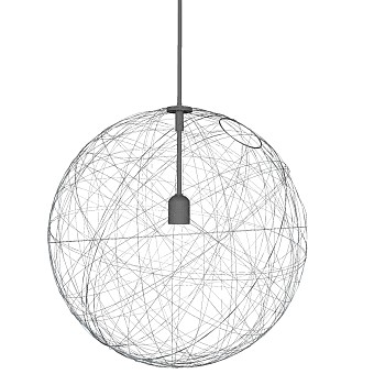 8现代圆形丝网透明玻璃吊灯SketchUp草图模型下载