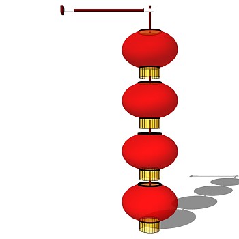 中式红灯笼吊灯 (5)