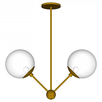 现代工业风玻璃球吊灯草图sketchUp模型下载 a (13)