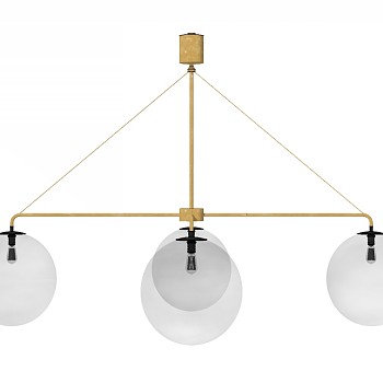 现代工业风玻璃球吊灯草图sketchUp模型下载 a (8)