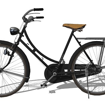 老式自行车su草图模型 (4)