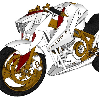 摩托车su草图模型下载 (10)