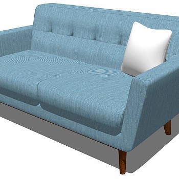 北欧现代单体沙发多人沙发 (8)