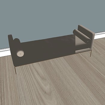 14简欧式现代新中式床尾凳沙发凳脚踏卧榻sketchup草图模型下载