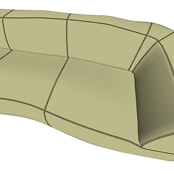 20现代简约转角沙发sketchup草图模型下载