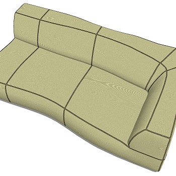 8现代贵妃椅 卧榻躺椅休闲沙发sketchup草图模型下载