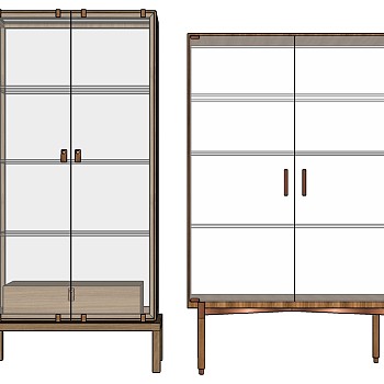 (13)北欧现代装饰柜储物柜斗柜sketchup草图模型下载