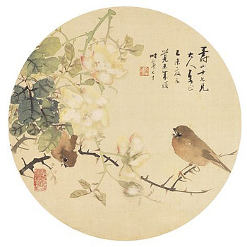 中式圆形挂画 (18)
