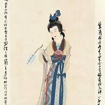 中式古典人物美女仕女图人物字画 (66)
