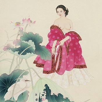 中式古典人物美女仕女图人物字画 (118)