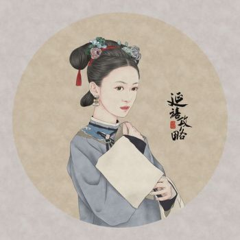 中式古典人物美女仕女图人物字画 (47)