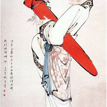 中式古典人物美女仕女图人物字画 (71)