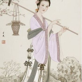 中式古典人物美女仕女图人物字画 (4)
