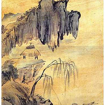 韩国韩式朝鲜族古典山水字画 (122)