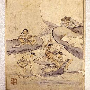 韩国朝鲜族韩式古典人物山水字画 (102)