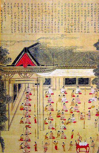 韩国朝鲜族韩式古典人物山水字画 (50)